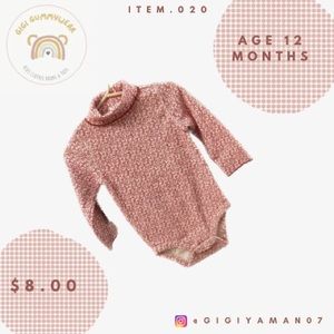 **GIGI GUMMYWEAR** Baby Gap Bodysuit Turtle neck